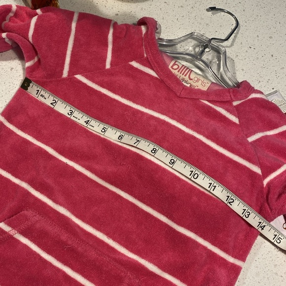 BILLIE GURLS BY BILLABONG pink white stripe grey cloth hoodie sweater top S - Picture 5 of 5